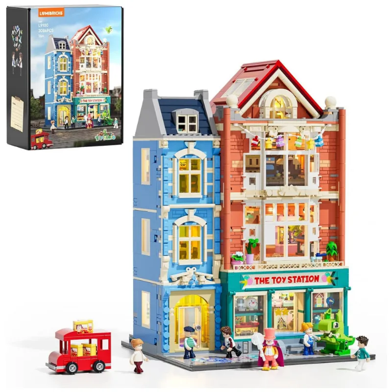 Loja de brinquedos modular Lumibricks Toy Store com iluminação LED, 3086 peças