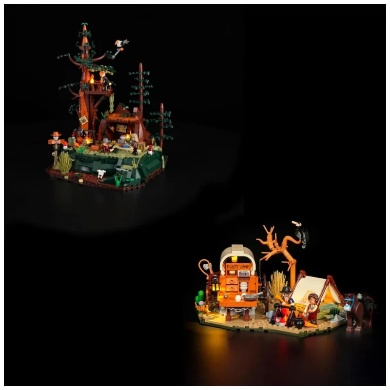 Lumibricks Western Sequoia Bandit Outpost – Kit de Montagem Iluminado para Fãs do Velho Oeste