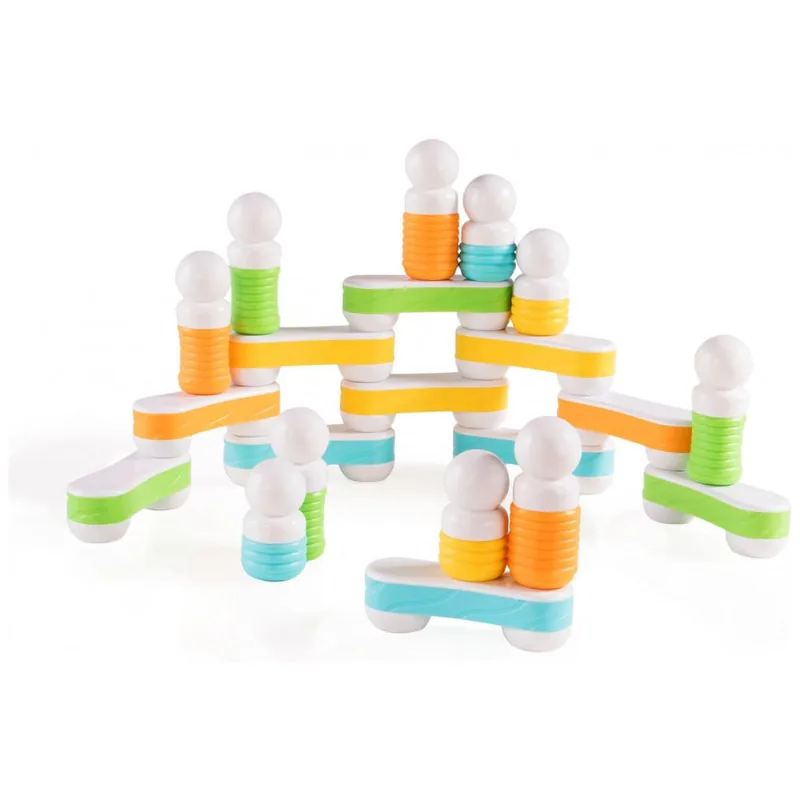 Conjunto magnético macio Guidecraft Grippies Links com 24 peças para construções simples e personagens articulados - aprendizado STEM
