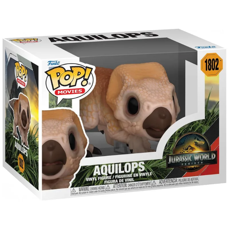 Funko Pop! Aquilops Jurassic World Rebirth Multicolorido figura em vinil colecionável 6,4 cm