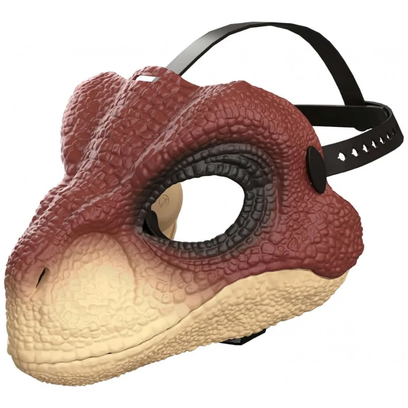 Máscara Mattel Jurassic World Rebirth Velociraptor com Mandíbula Móvel e Detalhes Realistas - Fantasia Infantil