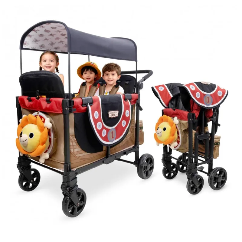 Carrinho Wagon WONDERFOLD ONE PIECE Thousand Sunny Ed. Limitada 4 Lugares Arnês 5 Pontos Rodas All-Terrain