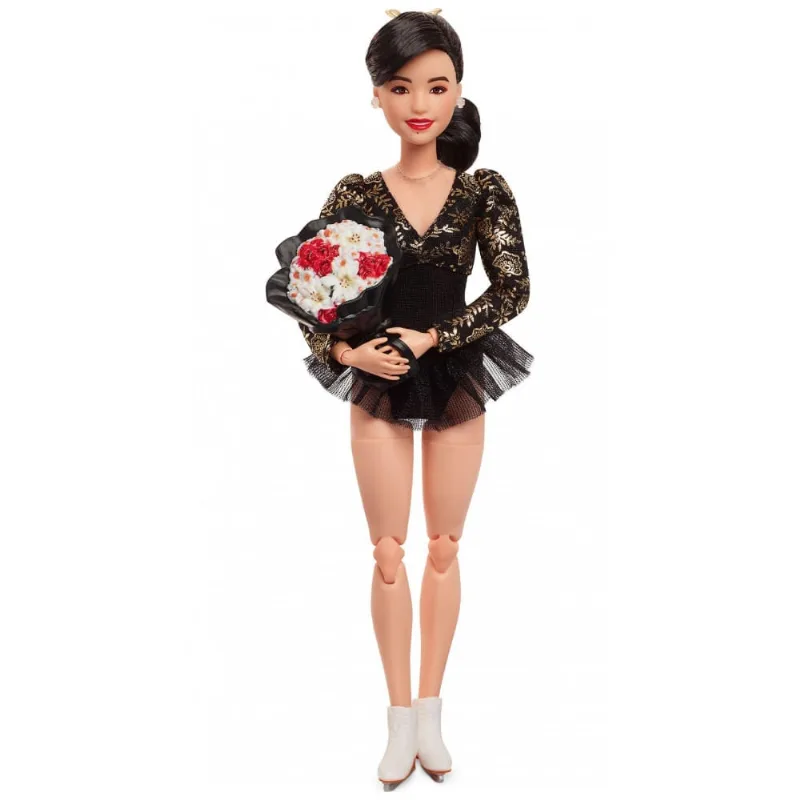 Barbie Inspiring Women Kristi Yamaguchi - Boneca Colecionável com Traje dos Jogos Olímpicos de Inverno de 1992