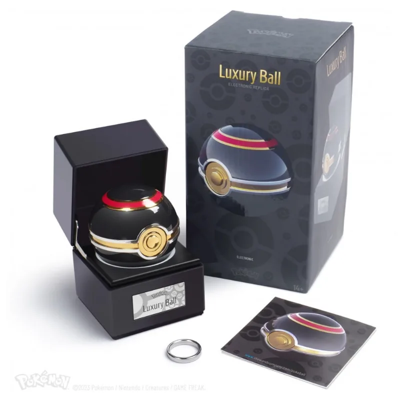 Poké Bola Luxury Ball The Wand Company metal eletrônica sensor proximidade luz multicolor base expositora numerada - Réplica original licenciada