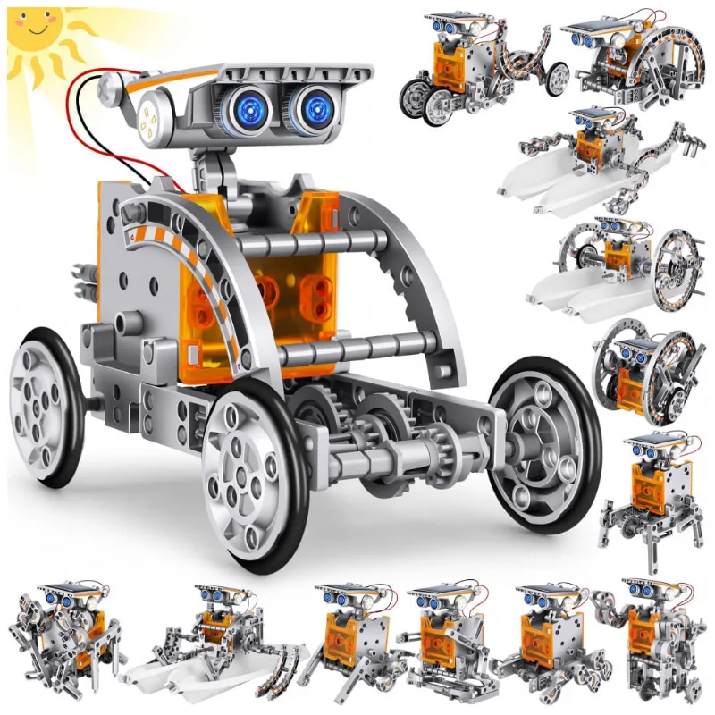 Kit STEM 13 em 1 Robô Solar – Robotics de Montar, Brinquedo Educativo DIY de Ciências para Crianças a partir de 8 anos