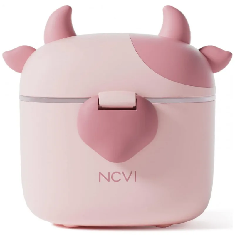 Dispenser de Fórmula NCVI Rosa Múltiplos Compartimentos com Colher 230g