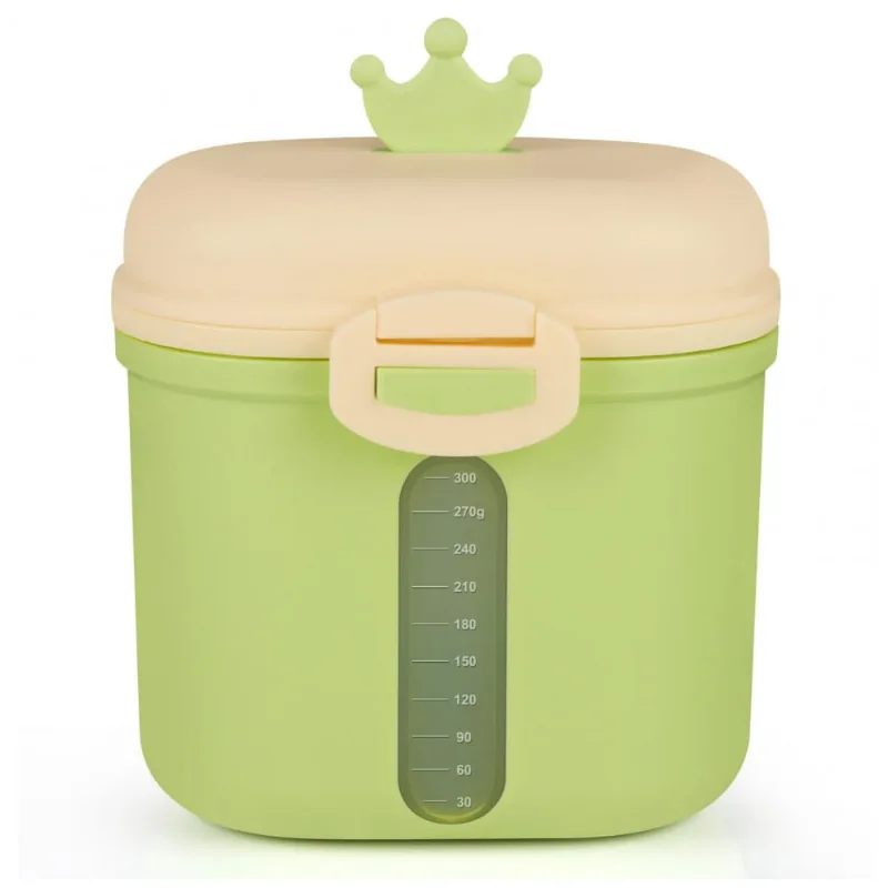 Dispenser Fórmula Bebê Accmor Verde Portátil com Colher Nivela 360g