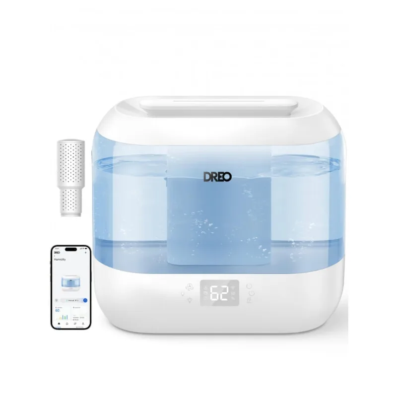 Umidificador Inteligente DREO Azul 4L Controle App/Voz Filtro Incluso HM311S 120V
