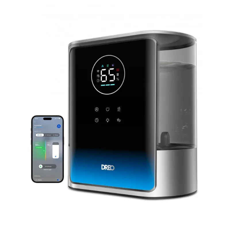 Umidificador Inteligente Dreo 8L HM717S Prata Vapor Quente e Frio 110-120V