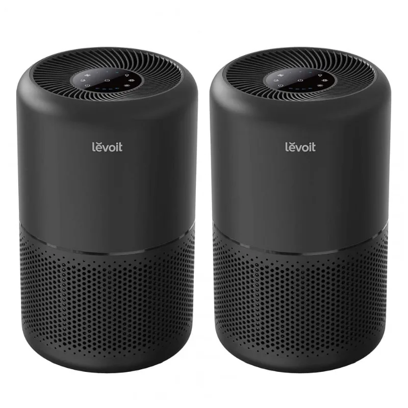 Purificador de Ar Levoit Preto Filtro 3-em-1 CADR 143 CFM Cobertura 100 m² Core 300 2 Pacote