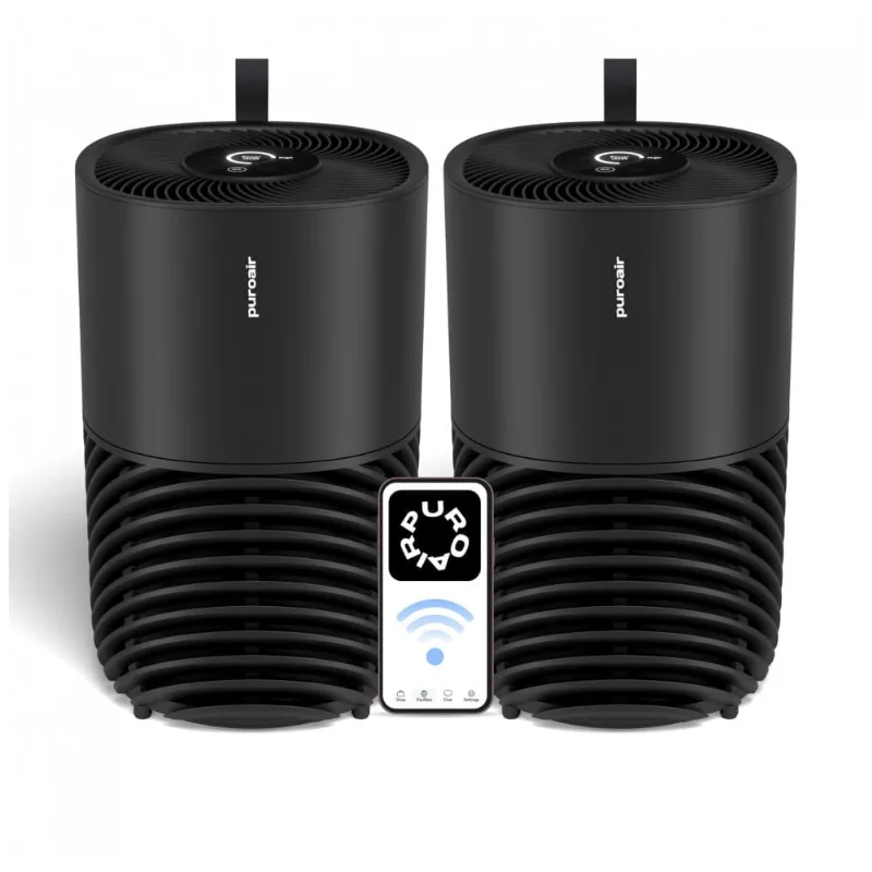 PuroAir 130i Purificador de Ar HEPA para Casa e Pets - Cobre Até 56m² - Filtra 99,9% de Poluentes - 2 Unidades
