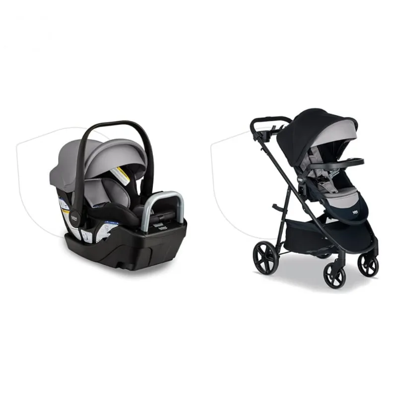 Cadeirinha Britax Willow S Grafite Ônix Bebê Recém-nascido com Base Alpine e Sistema ClickTight 1,8 a 13,6 kg