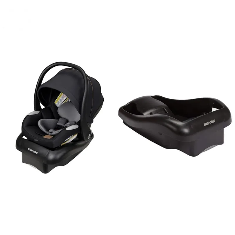 Cadeirinha Maxi-Cosi Mico Luxe Preta com Base Adicional Recém-nascido a 13,6 kg
