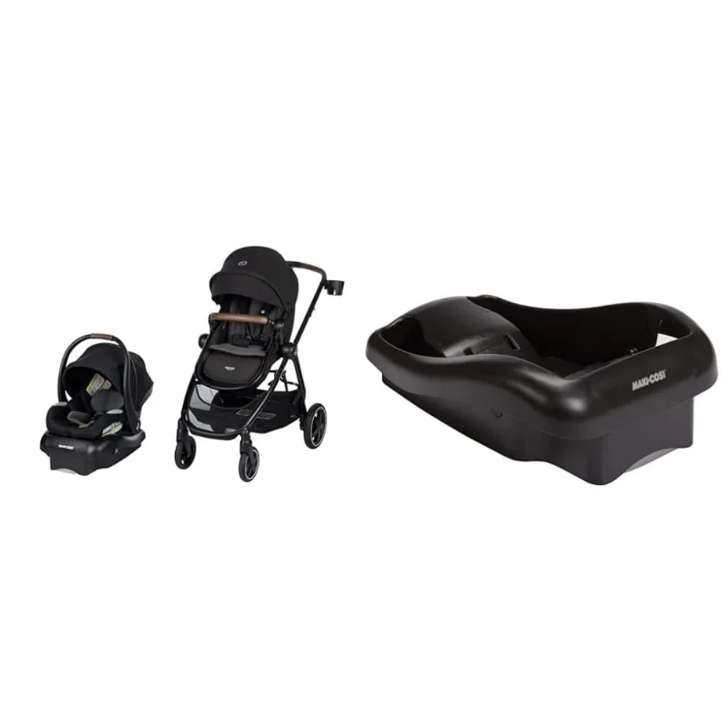 Sistema de Viagem Maxi-Cosi Zelia² Luxe Preto com Cadeirinha Mico Luxe 5-em-1