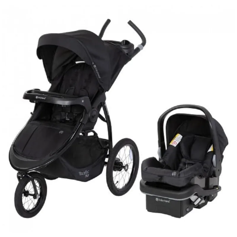 Sistema de Viagem Baby Trend Expedition Race Tec Plus Preto com Carrinho Jogger e Cadeirinha EZ-Lift 35 Plus 1,8 a 22,7 kg