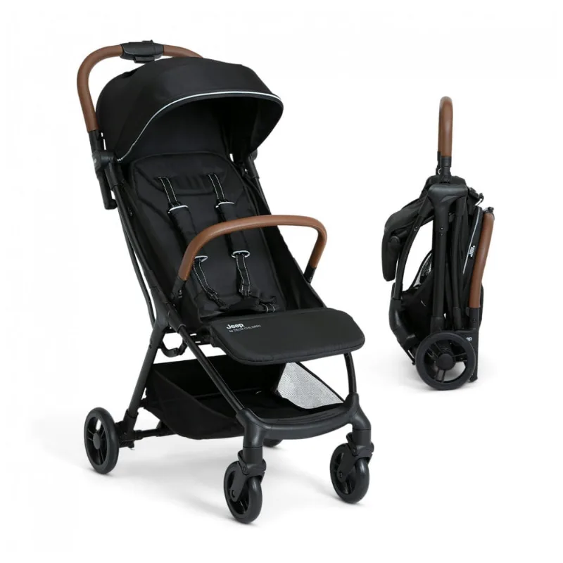 Carrinho de Bebê Jeep Altitude Preto Delta Children Compacto Dobrável com Uma Mão 6 Meses a 23 kg
