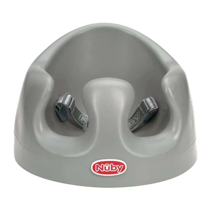 Assento de Chão Nuby My Floor Seat Cinza Ergonômico com Arnês 3 Pontos 4 Meses a 22,7 kg