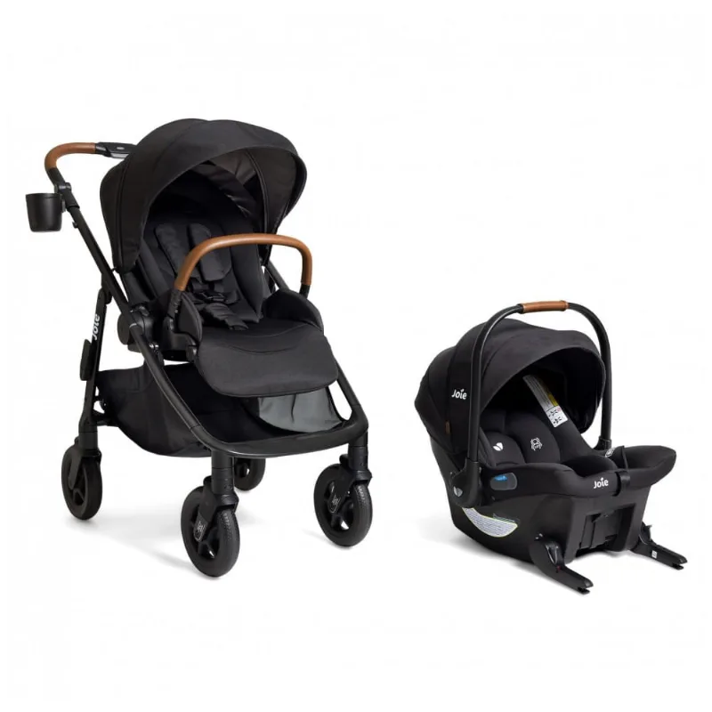 Sistema de Viagem Joie Poppy Whirl Cinza com Cadeirinha Mint Latch sem Base Recém-nascido a 23 kg