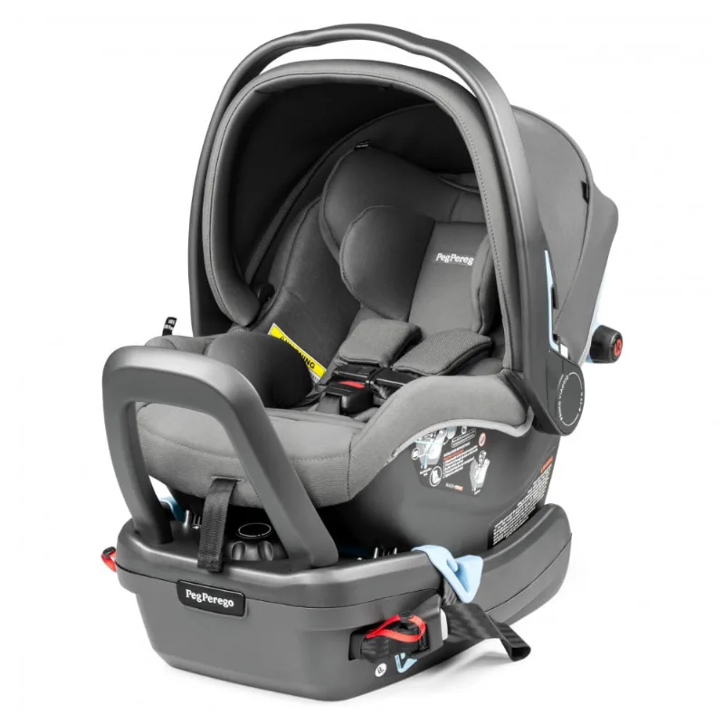 Cadeirinha Peg Perego Primo Viaggio Cinza Bebê Recém-nascido com Base Antirrotação 1,8 a 13,6 kg