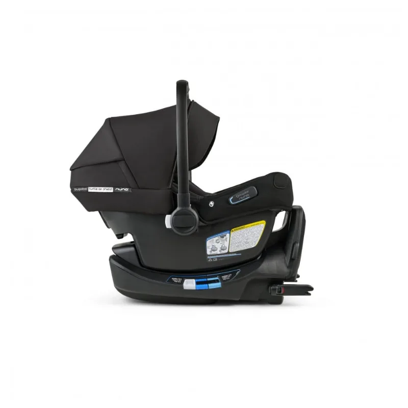 Cadeirinha Bugaboo Turtle Air Shield by Nuna Preta Recém-nascido a 13,6 kg com Base Reclinável