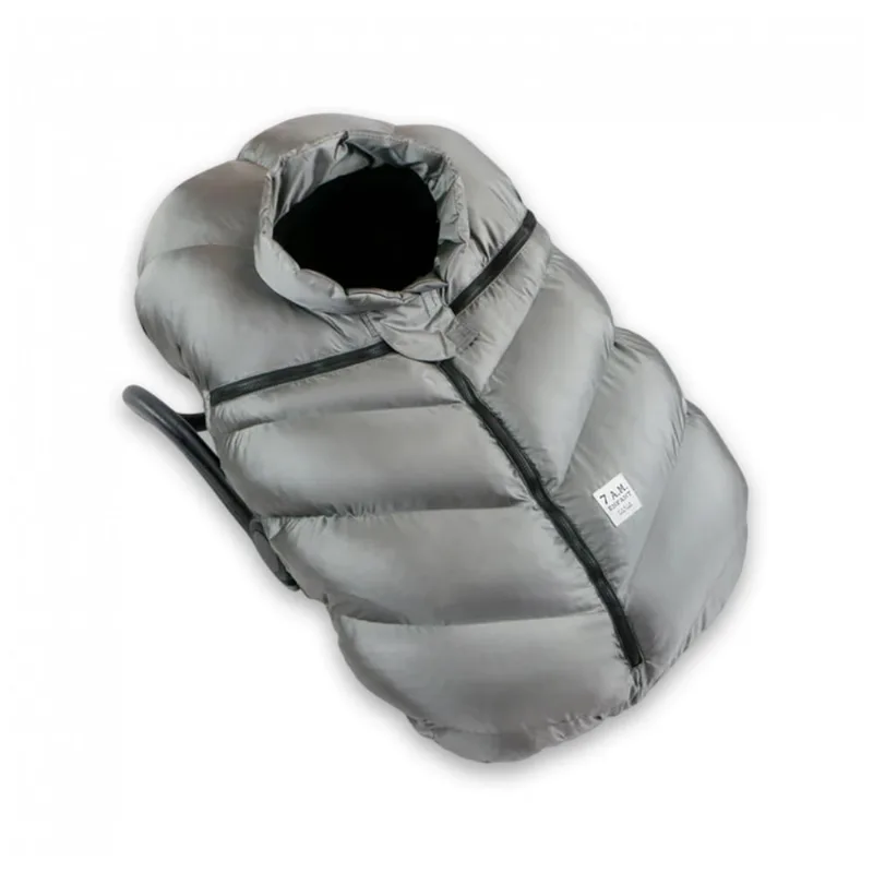 Capa Térmica 7AM Enfant Car Seat Cocoon Cinza Metálico Universal Resistente Água Recém-nascido a 12 Meses