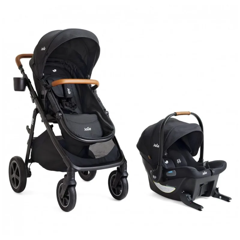 Cadeirinha Sistema de Viagem Joie Mint Latch Cinza com Carrinho Ginger DLX 1,8 a 13,6 kg