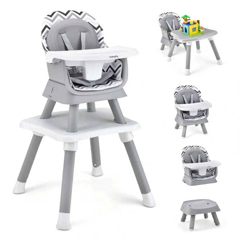 Cadeirinha Multifuncional BABY JOY 8-em-1 Chevron Bebê a Criança 6 Meses a 3 Anos