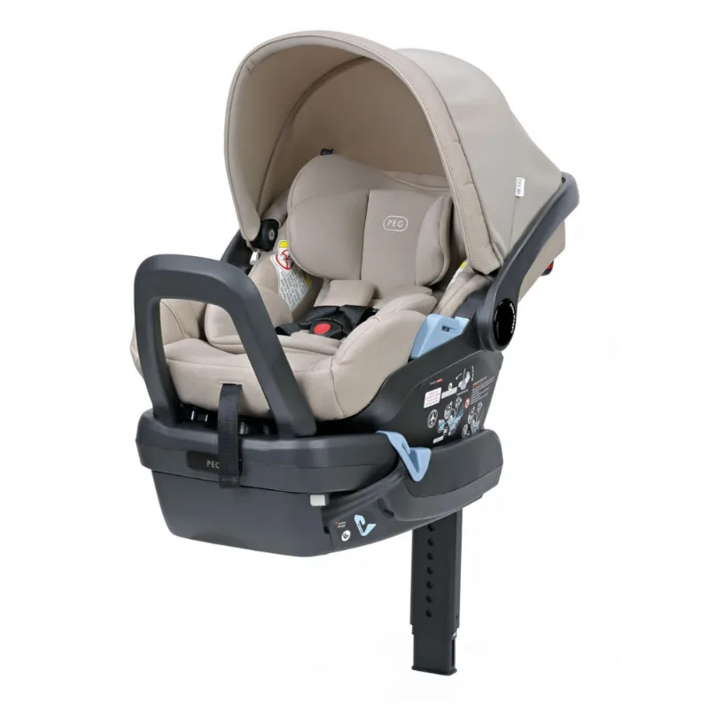 Cadeirinha Peg Perego Primo Viaggio Lounge Bege Reclinável com Base e Perna de Apoio 1,8 a 13,6 kg