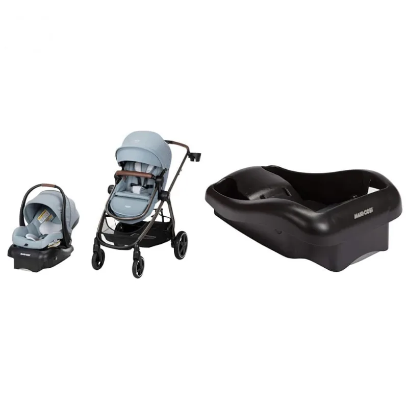 Sistema de Viagem Maxi-Cosi Zelia Luxe Cinza com Cadeirinha Mico Luxe 5-em-1