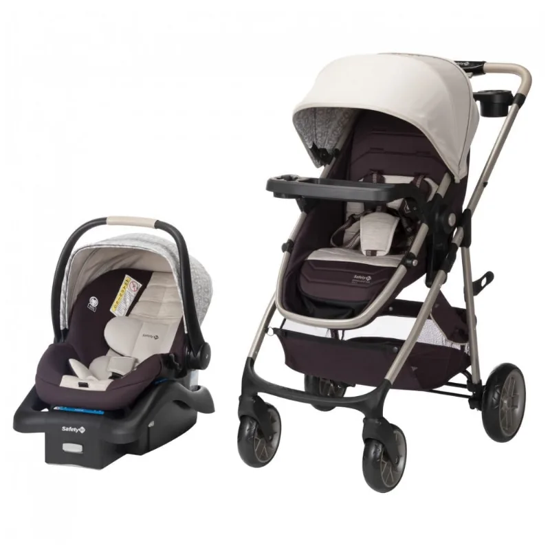 Cadeirinha Safety 1st Deluxe Grow and Go Cor Dunes Edge 8-em-1 Sistema de Viagem com Carrinho 1,8 a 22,7 kg