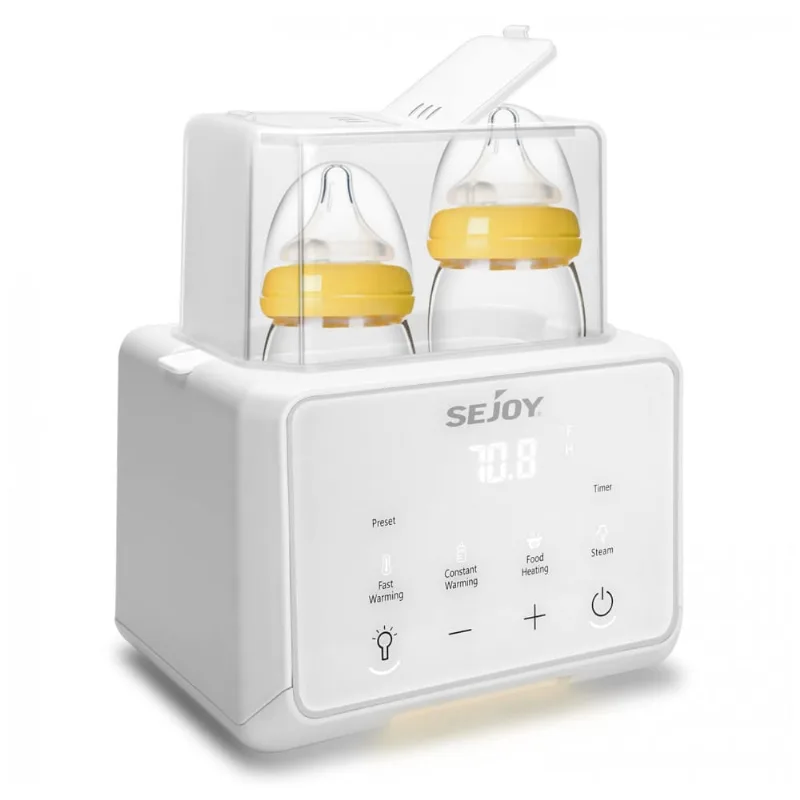 Sejoy Aquecedor de Mamadeira 6 em 1, Aquece e Esteriliza, Tamanho Padrão, Branco 110v