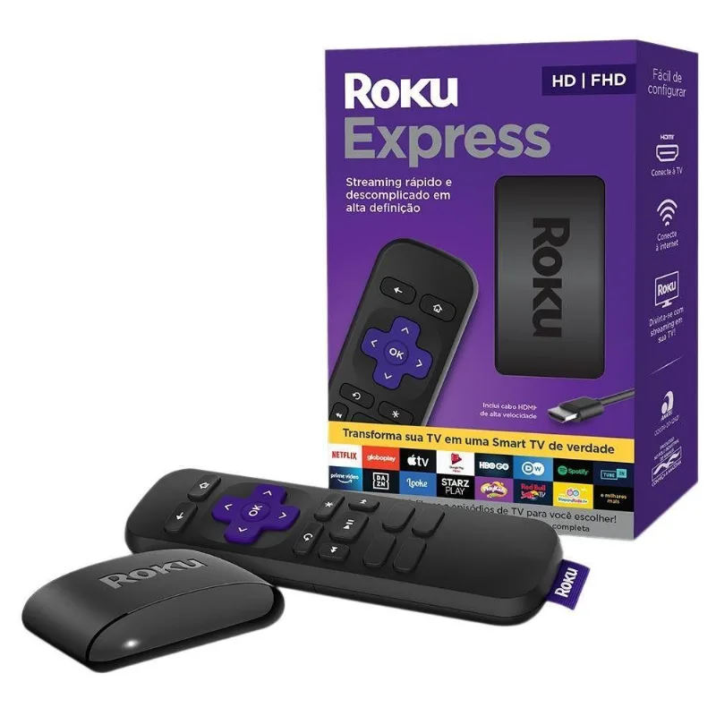 Conversor Express Para Smart Tv 3930br Roku Preto Bivolt