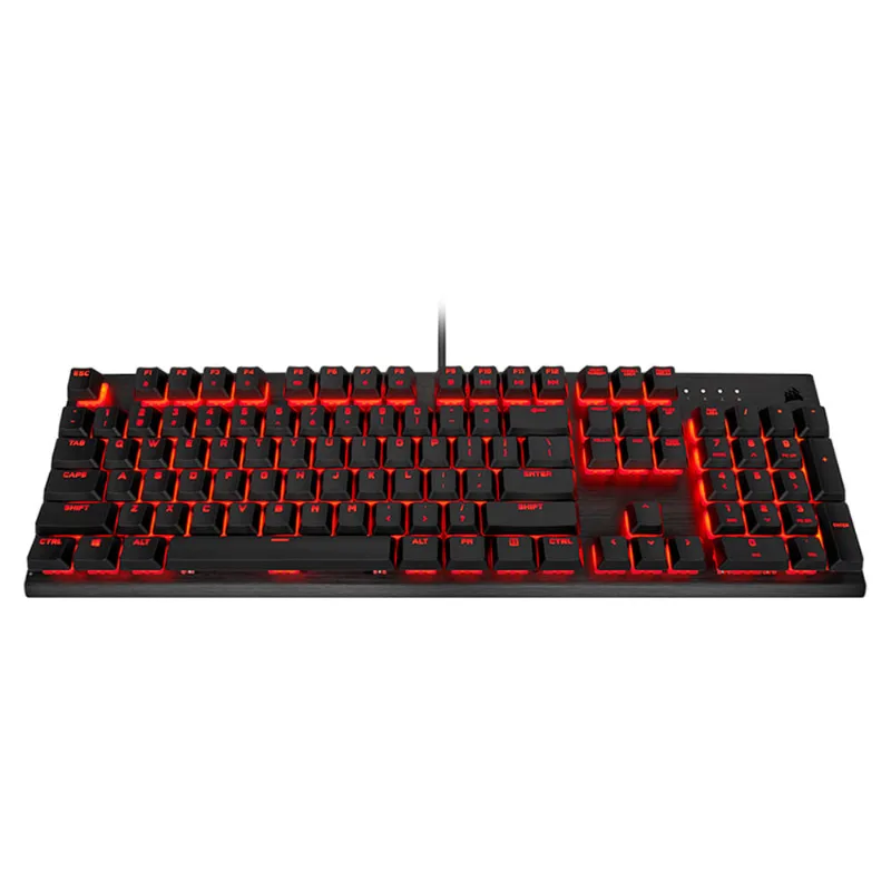 Teclado Gamer Corsair K60 PRO Mecanico LED Vermelho Switch Cherry MV Preto - CH-910D029-BR 3997