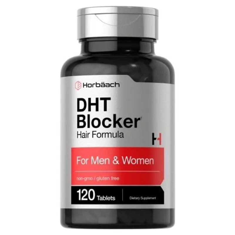 Bloqueador de dht p/ cabelo saudável c/ Saw Palmetto, Kudzu e Fo-Ti - Fórmula livre de transgênicos e glúten