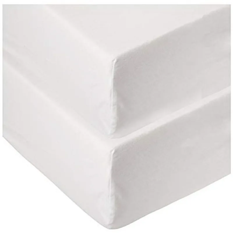 HonestBaby unissex baby 2-Pack algodão orgânico encaixado lençóis de berço cobertor vestível, branco brilhante, um tamanho eua