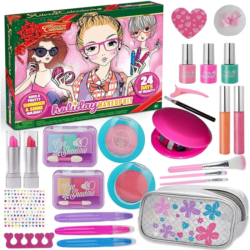 Joyin 2021 Calendário do Advento Crianças Natal 24 Dias Calendário de Contagem Regressiva Brinquedos calendário para meninas com meninas maquiagem con - Não Disponível