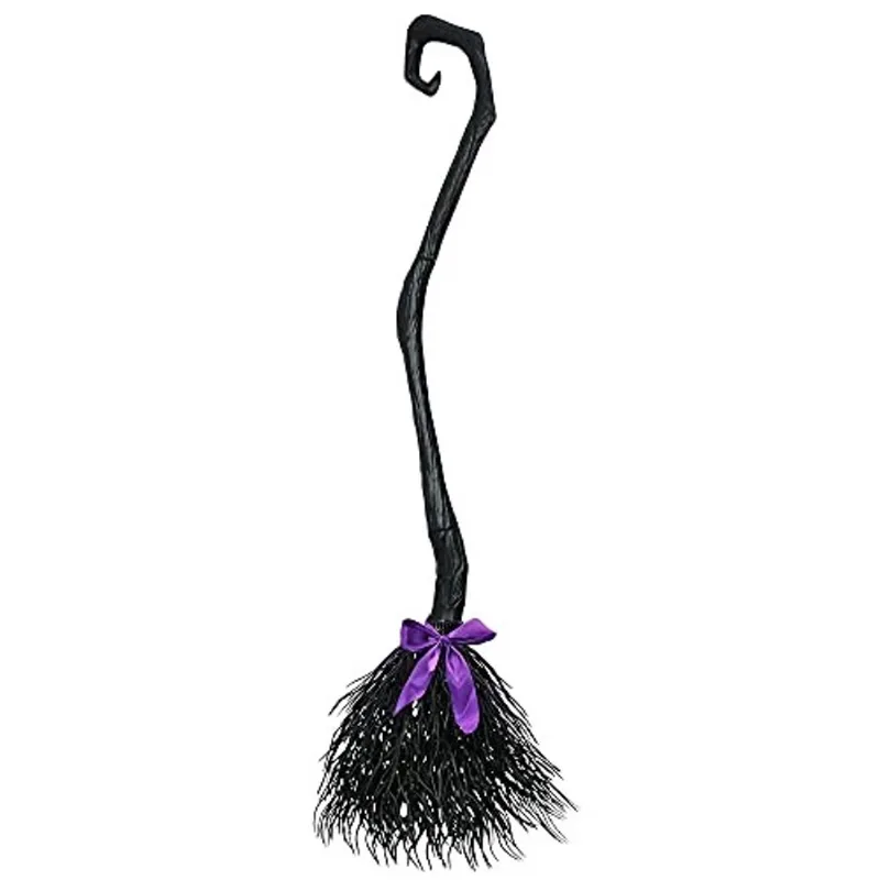 Vassoura de bruxa joyin de 54,5 com fitas para crianças vassoura bruxa malvada de Halloween, festas à fantasia, acessório de cabine de fotos, decorações de Halloween