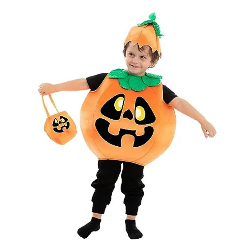 Fantasia infantil unissex de abóbora maluca da Spooktacular
