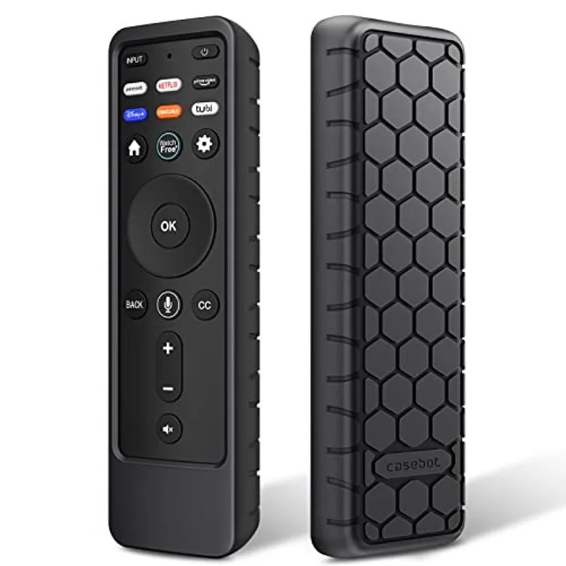 Maiúscula silicone caso para Vizio XRT260 Controle Remoto de Voz 2021, Capa anti-slip shockproof para vizio XRT260 Série V e M-Series 4K uhd hdr Smart TV Remote, Preto