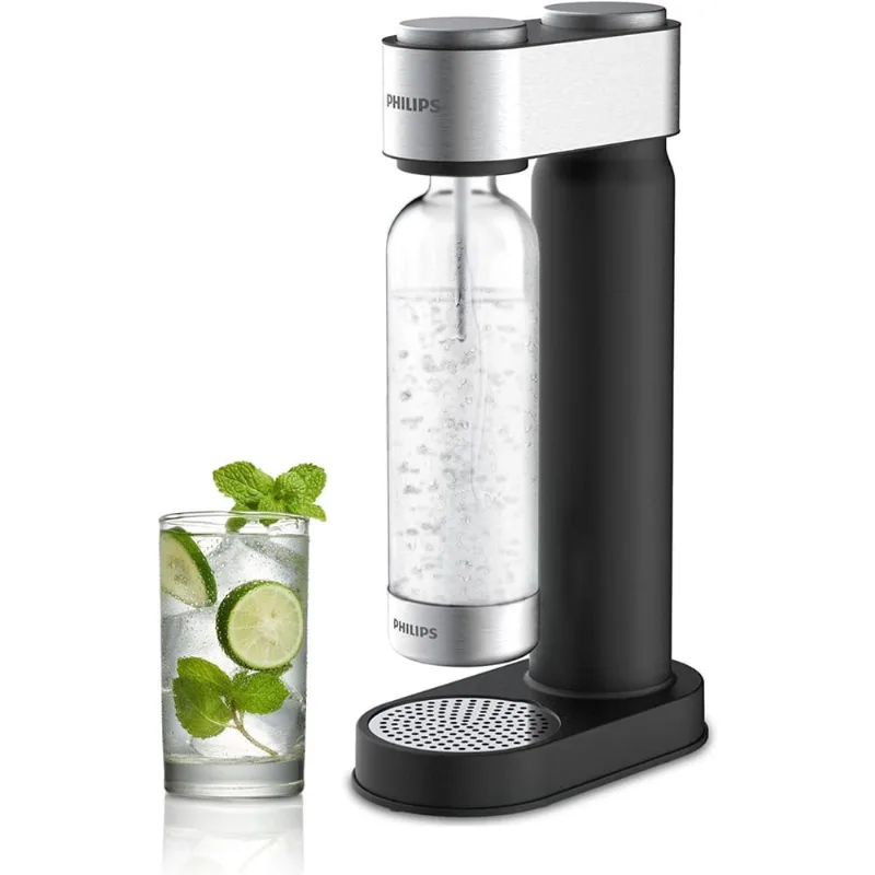 Philips Sparkling Water Maker Soda Maker Soda Streaming Machine para carbonatação com garrafa de carbonatação de 1L, Seltzer Fizzy Water Maker, compatível com qualquer carburador de CO2 de 60L de para