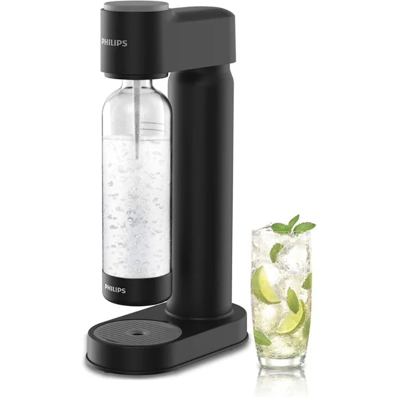 Philips Sparkling Water Maker Soda Maker Soda Streaming Machine para carbonatação com garrafa de carbonatação de 1L, Seltzer Fizzy Water Maker, compatível com qualquer carburador de CO2 de 60L de para