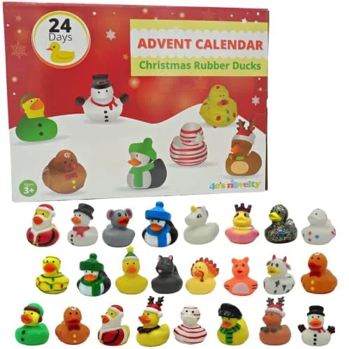 Calendário do Advento de Natal 2022 com Pato de Borracha de Natal para Crianças e Crianças, Brinquedo e Presentes para Crianças Calendário de Contagem - Não Disponível