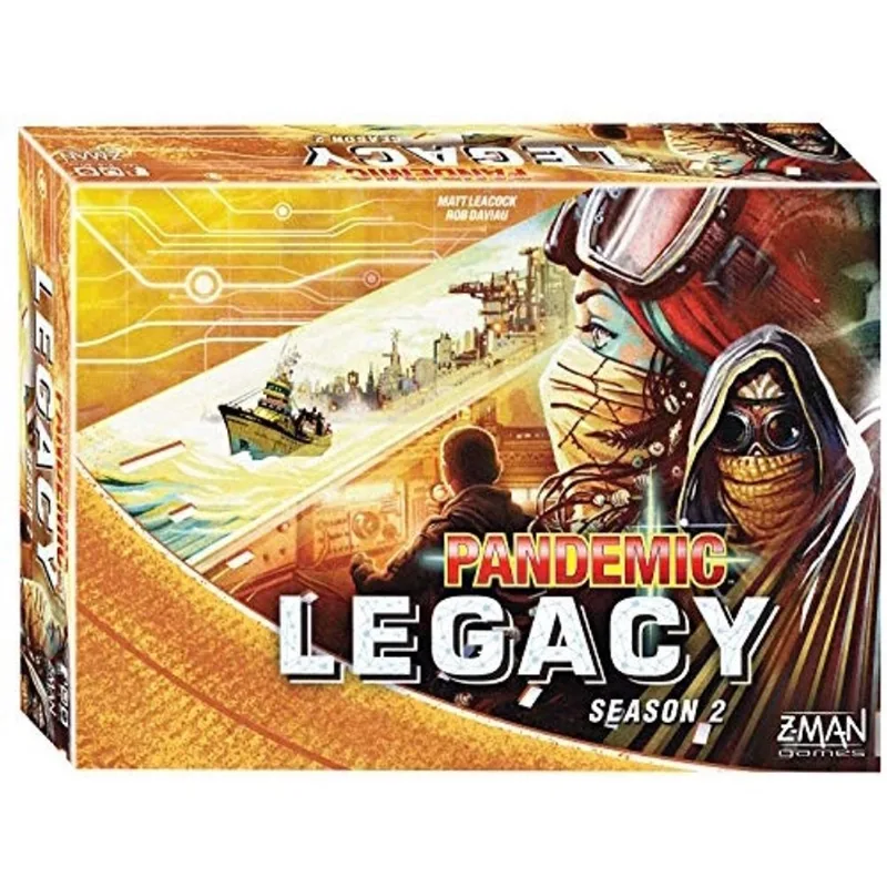 Pandemic Legacy Temporada 2 Yellow Edition Jogo de Tabuleiro Jogo de tabuleiro para adultos e familiar de Jogos de Tabuleiro Cooperativo Idade 13 + 2 a 4 jogadores Tempo médio de jogo 60 minutos Feito