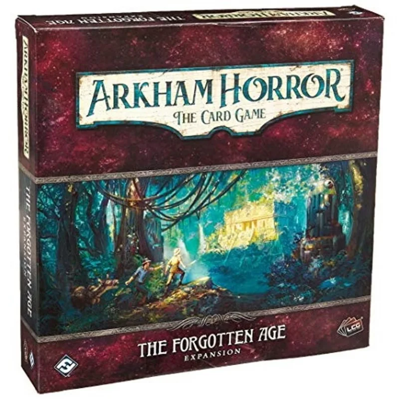 Arkham Horror The Card Game The Forgotten Age Deluxe expansion do Jogo de Terror Jogo misterioso de Jogos de Cartas Cooperativas Idade 14 + 1-2 Jogadores Tempo médio de jogo de 1-2 horas Feito por Fan