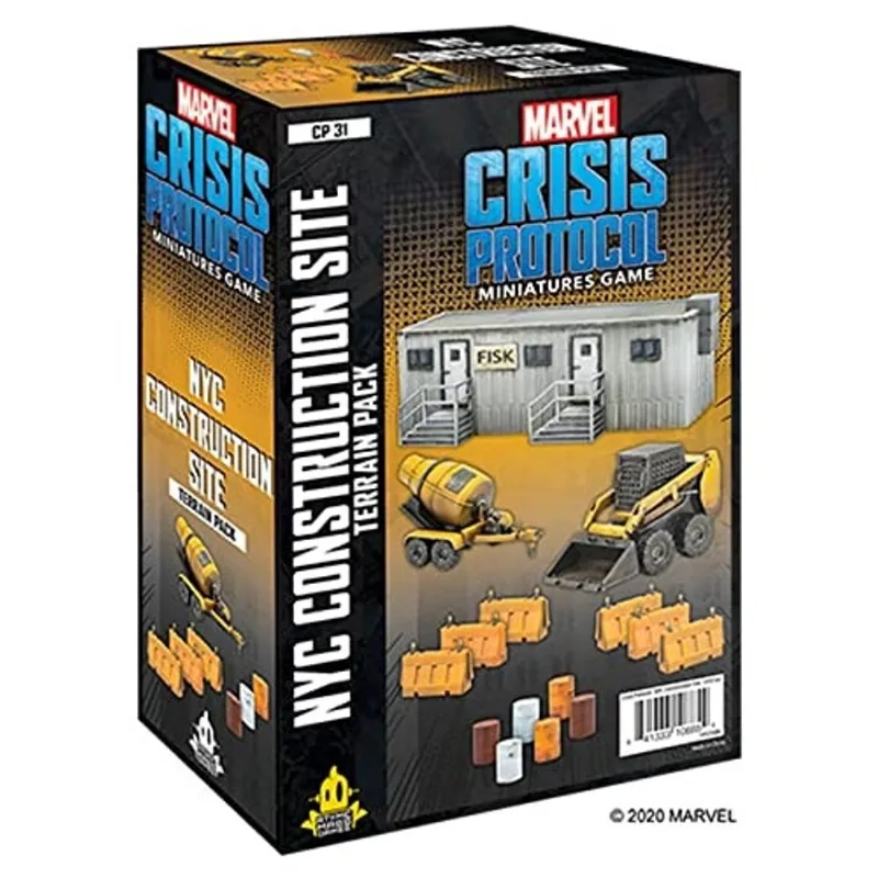 Marvel Crisis Protocol nyc Construction Site terrain pack Miniaturas Jogo de Batalha Jogo de Estratégia para Adultos e Adolescentes Idades a mais de 14 anos 2 jogadores Avg. Playtime 90 Mis Feito por