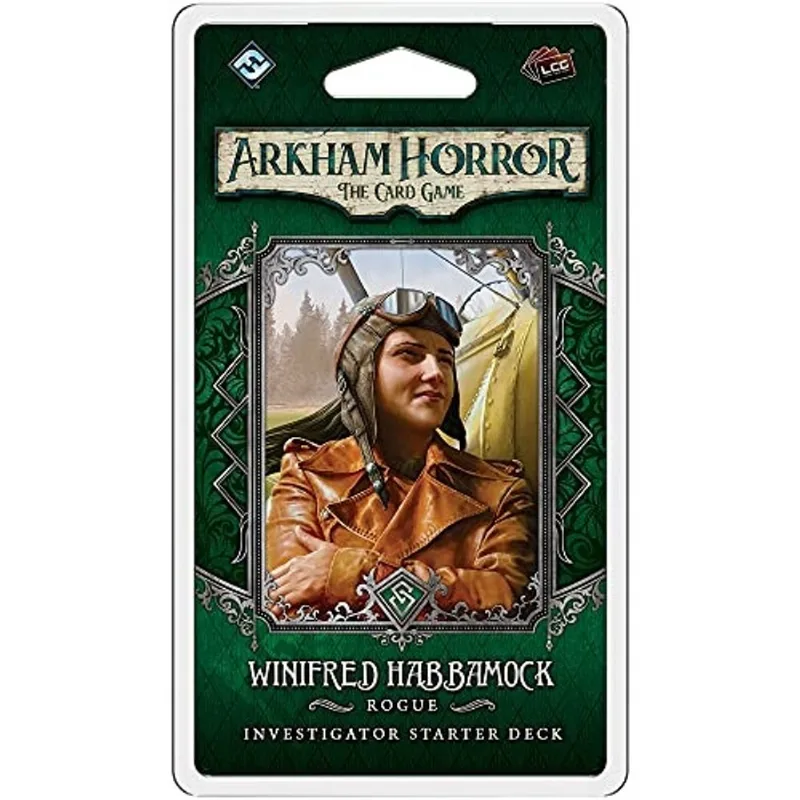 Arkham Horror The Card Game Winifred Habbamook Starter Deck do Jogo de Terror Jogo misterioso de Jogos de Cartas Cooperativas Idade 14 + 1-2 Jogadores Tempo médio de jogo de 1-2 horas Feito por Fantas