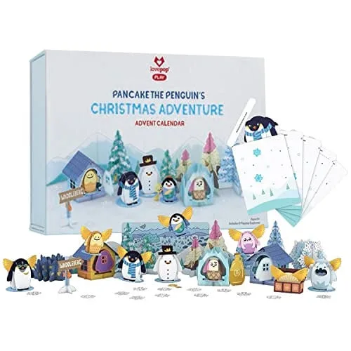 Lovepop Pancake the Penguin's Christmas Adventure Advent Calendar - 25 Bolsas com 38 Esculturas Pop Up - Calendário do Advento de Férias para Crianças - Não Disponível