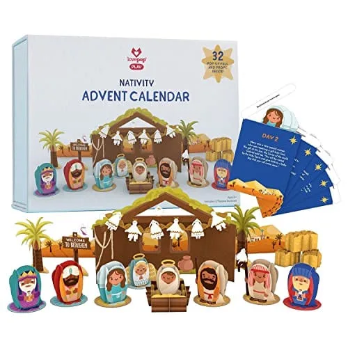 Calendário do Advento do Natividade lovepop - 25 bolsas com 32 esculturas pop-up - Calendário do Advento de Natal para Crianças e Adultos, Calendários - Não Disponível