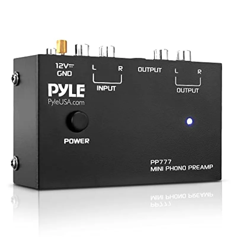 Pyle Saída Pp777 Phono Toca-discos Preamp Mini Eletrônico A