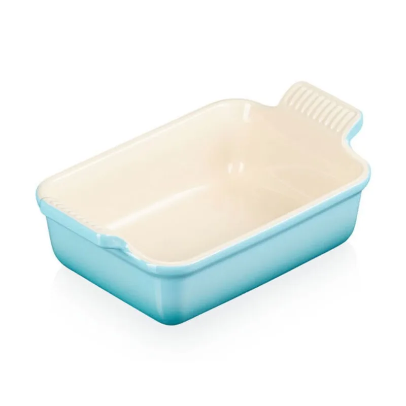 TRAVESSA RETANGULAR HERITAGE 26CM LE CREUSET AZUL CARIBE